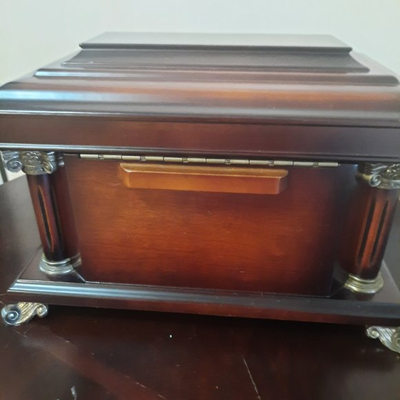 Bombay Mahogany Jewelry Box with Key/Vintage - Picture 8 of 10